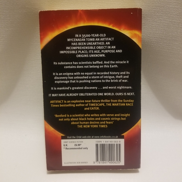Scifi thriller: Artifact by Gregory Benford, UK edition - Picture 4 of 4